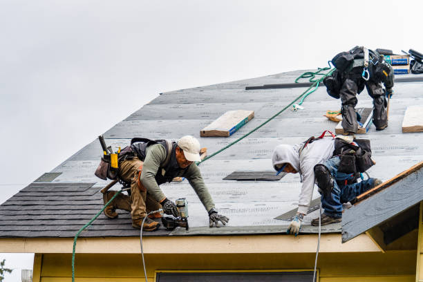 Professional Gutter Installation technician working in Stanley, VA